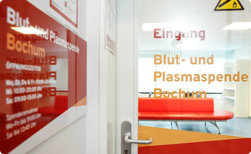 Blut- und Plasmaspende Bochum TMD - Eingang