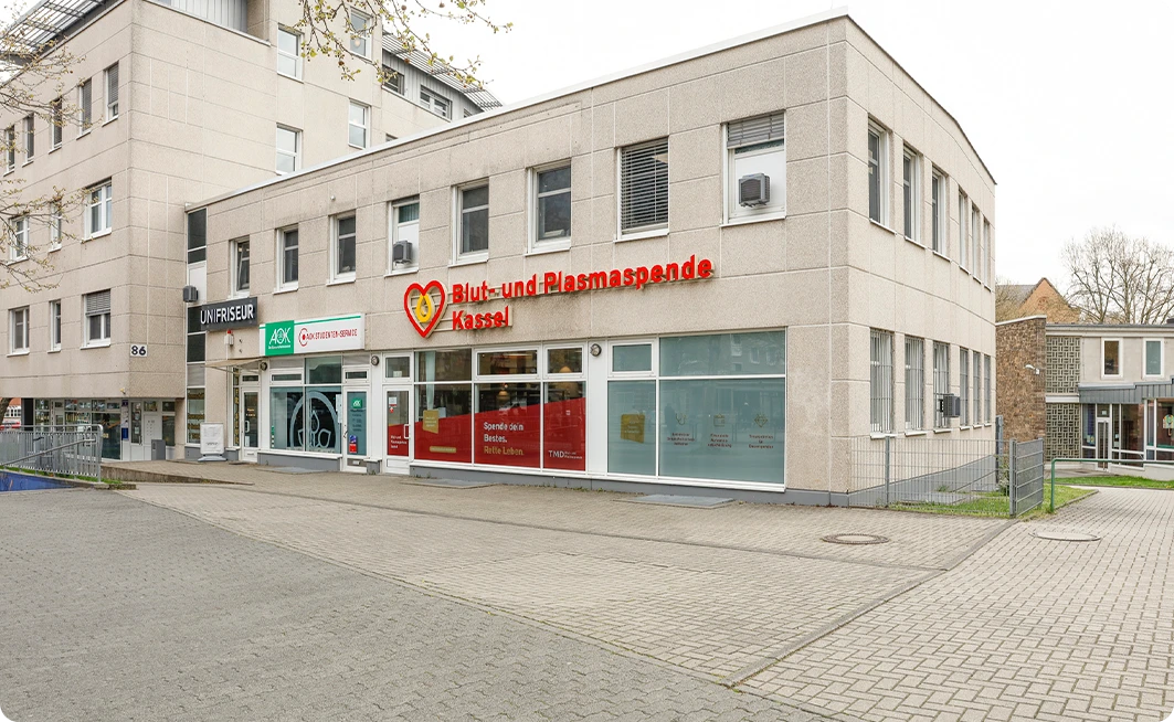 Blut- und Plasmaspende Kassel TMD - Außenansicht